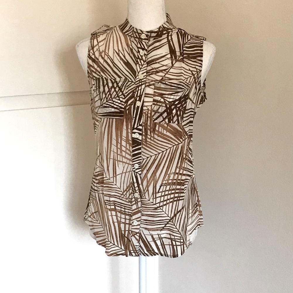 Banana Republic silk tropical top